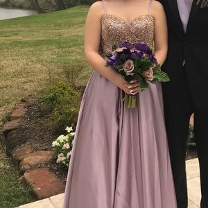 Beautiful full length beaded bodice gown